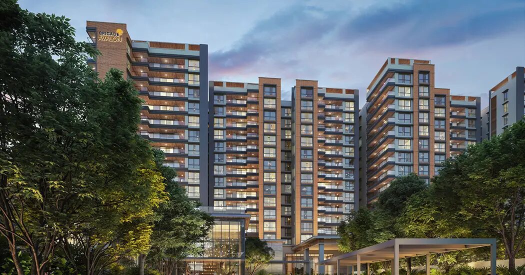 Brigade Avalon Whitefield - Exterior Elevation Render of Luxury Apartment Towers