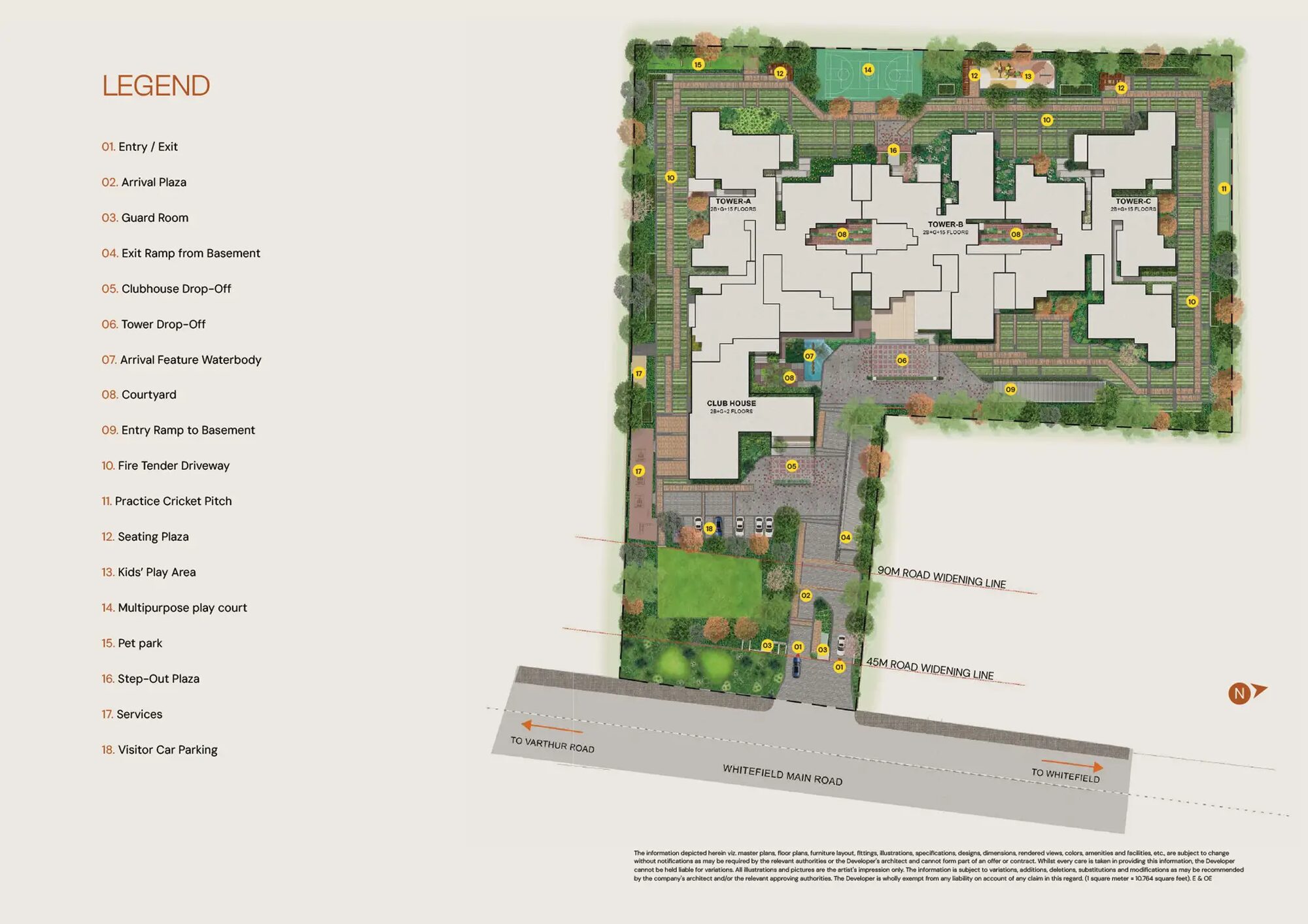 Brigade Avalon Master Plan - 4 Acre Low-Density Layout with 80% Open Spaces, Whitefield