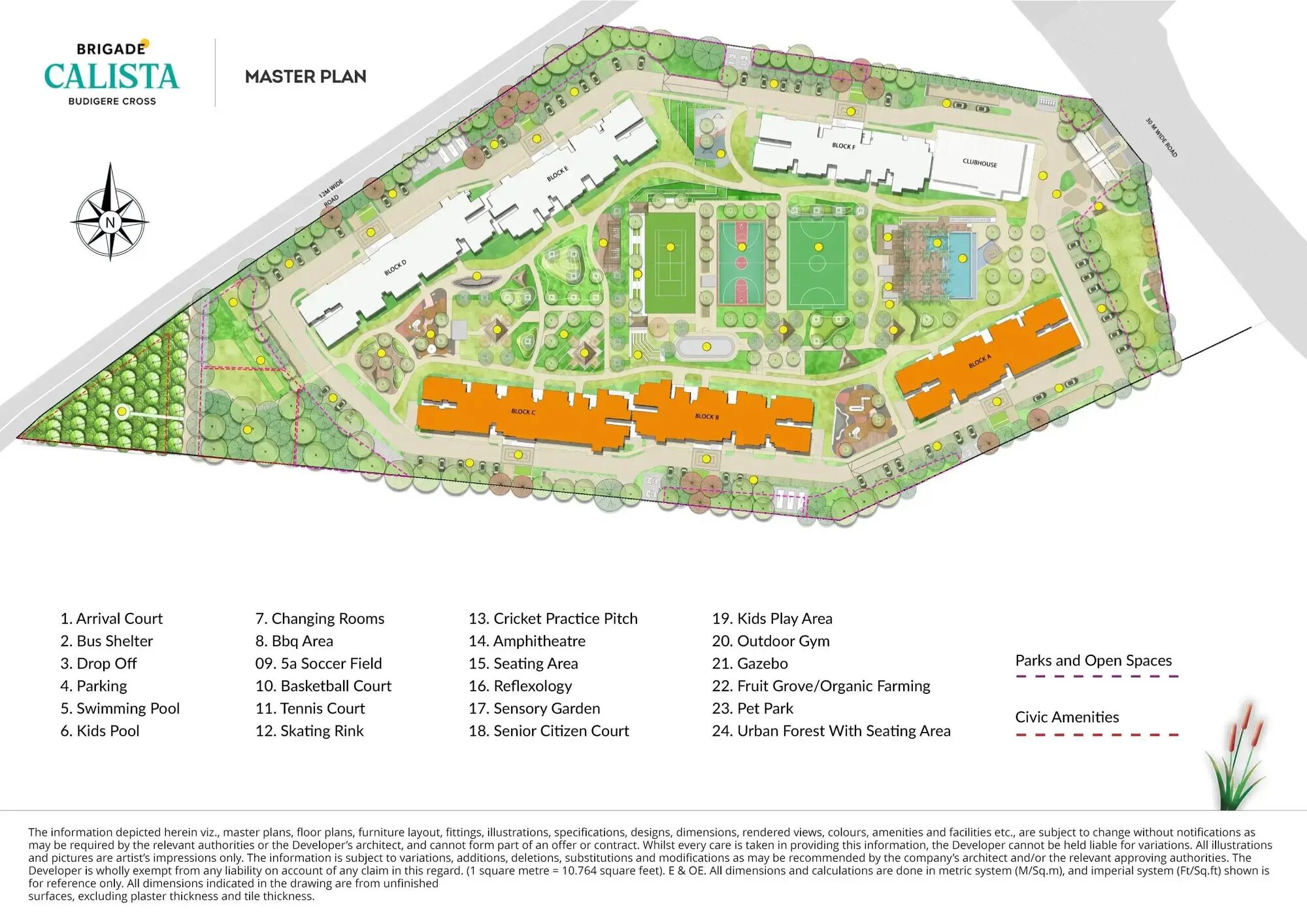 Brigade Calista — Master plan
