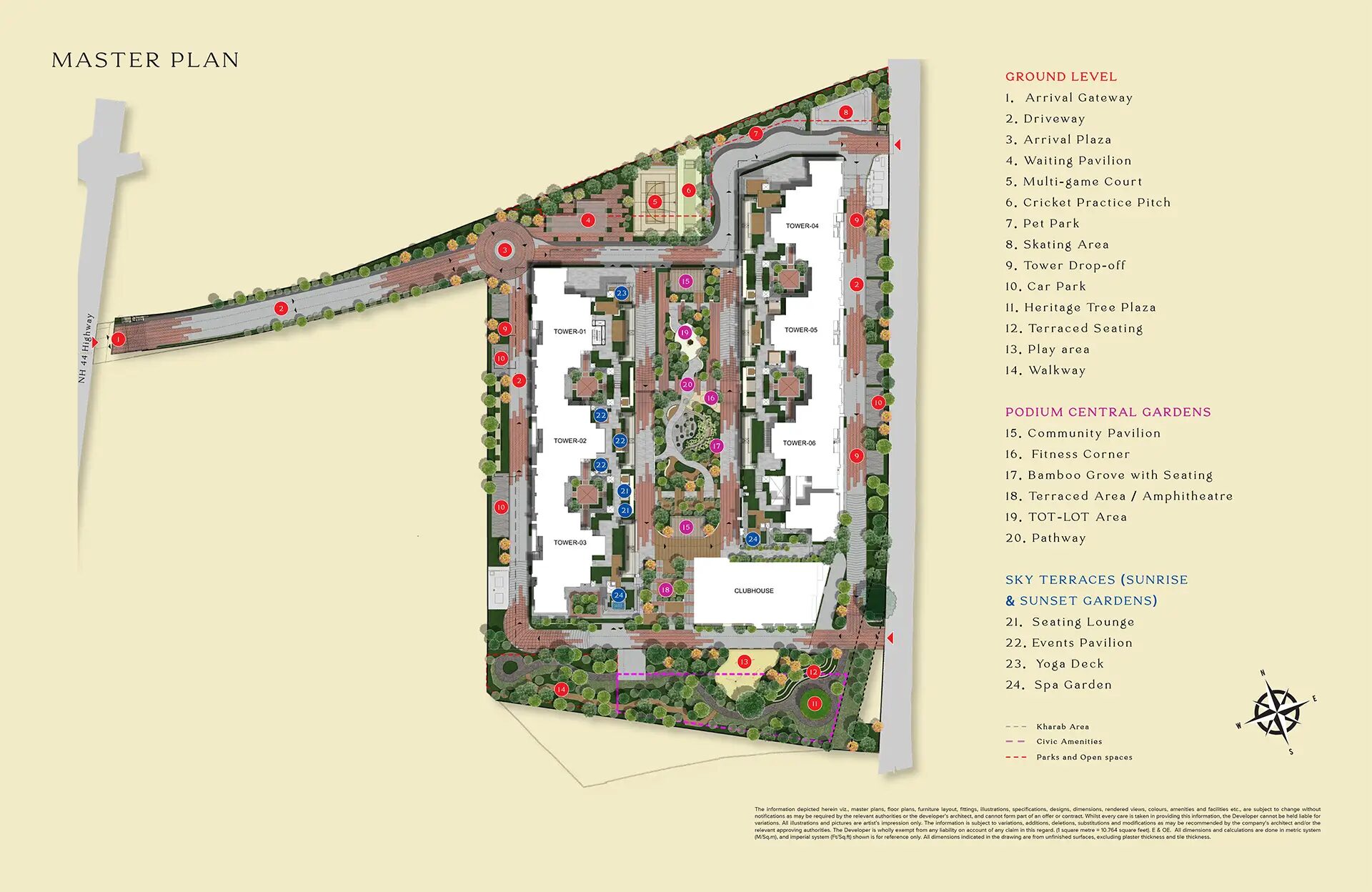 Brigade Insignia Master Plan - 5.88 Acre Six Tower Layout, Yelahanka