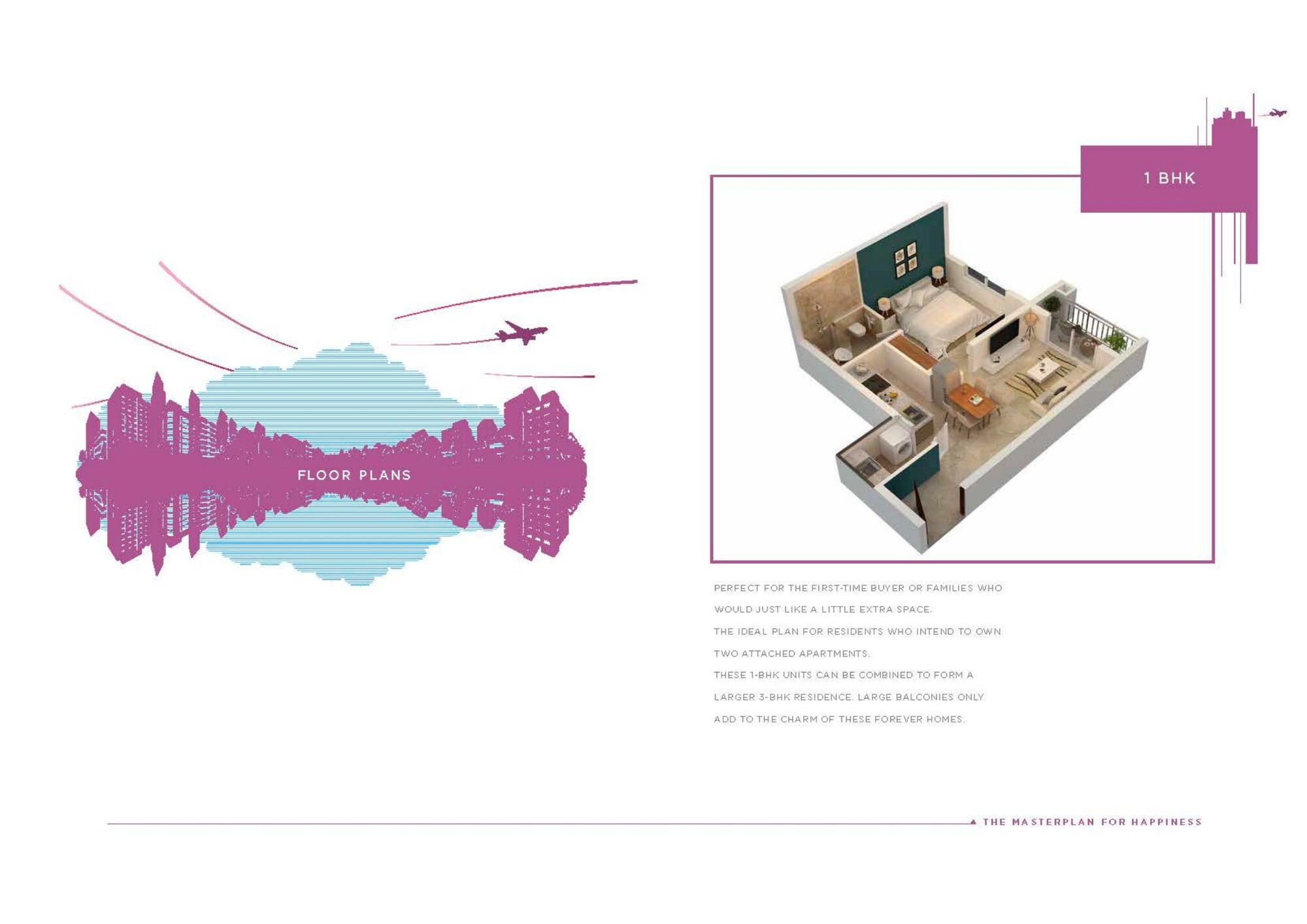 Embassy Edge — 1 BHK — 3D unit view (brochure filed with K-RERA, p.11)