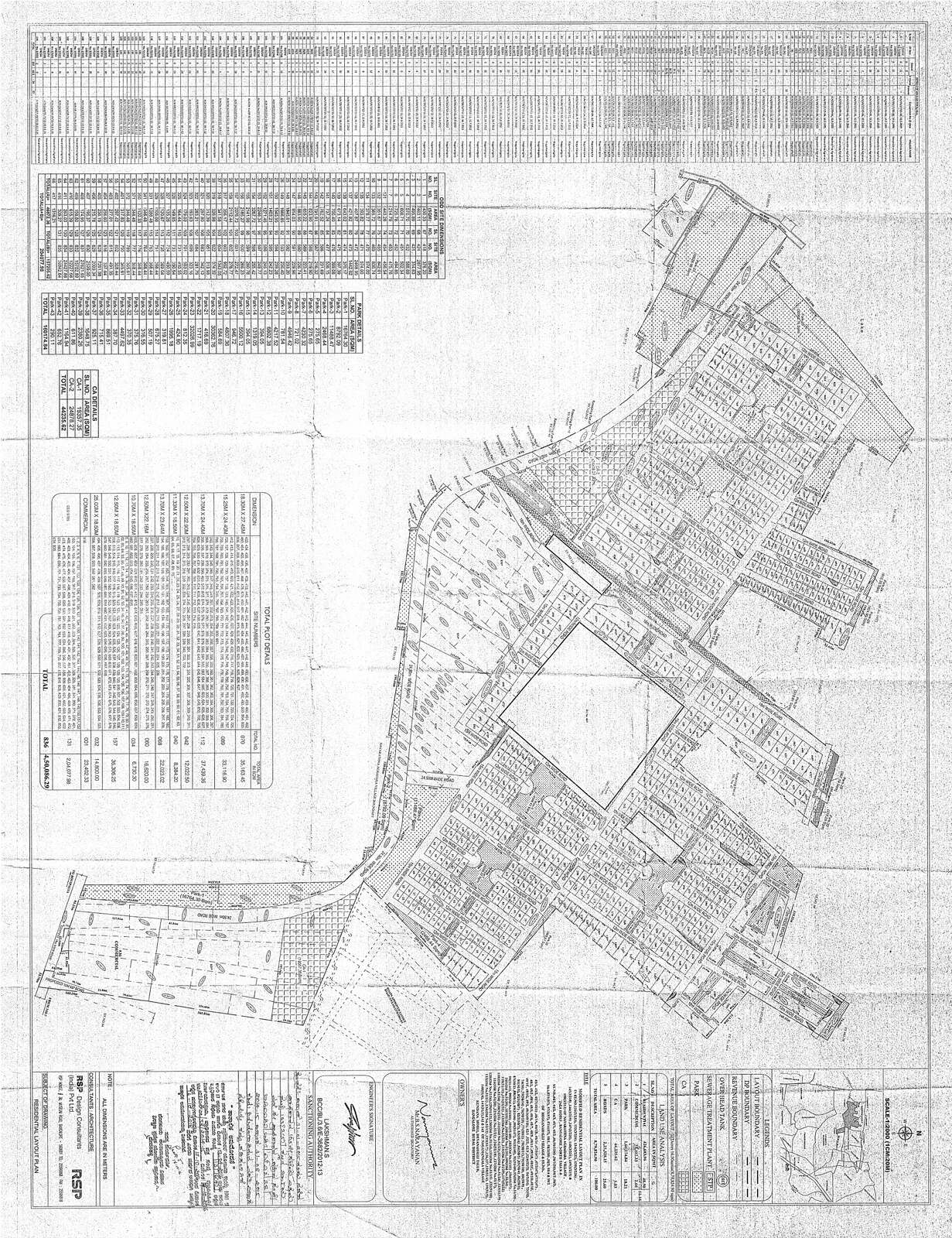 Embassy Springs — Approved layout plan (as filed with K-RERA, sheet 1)