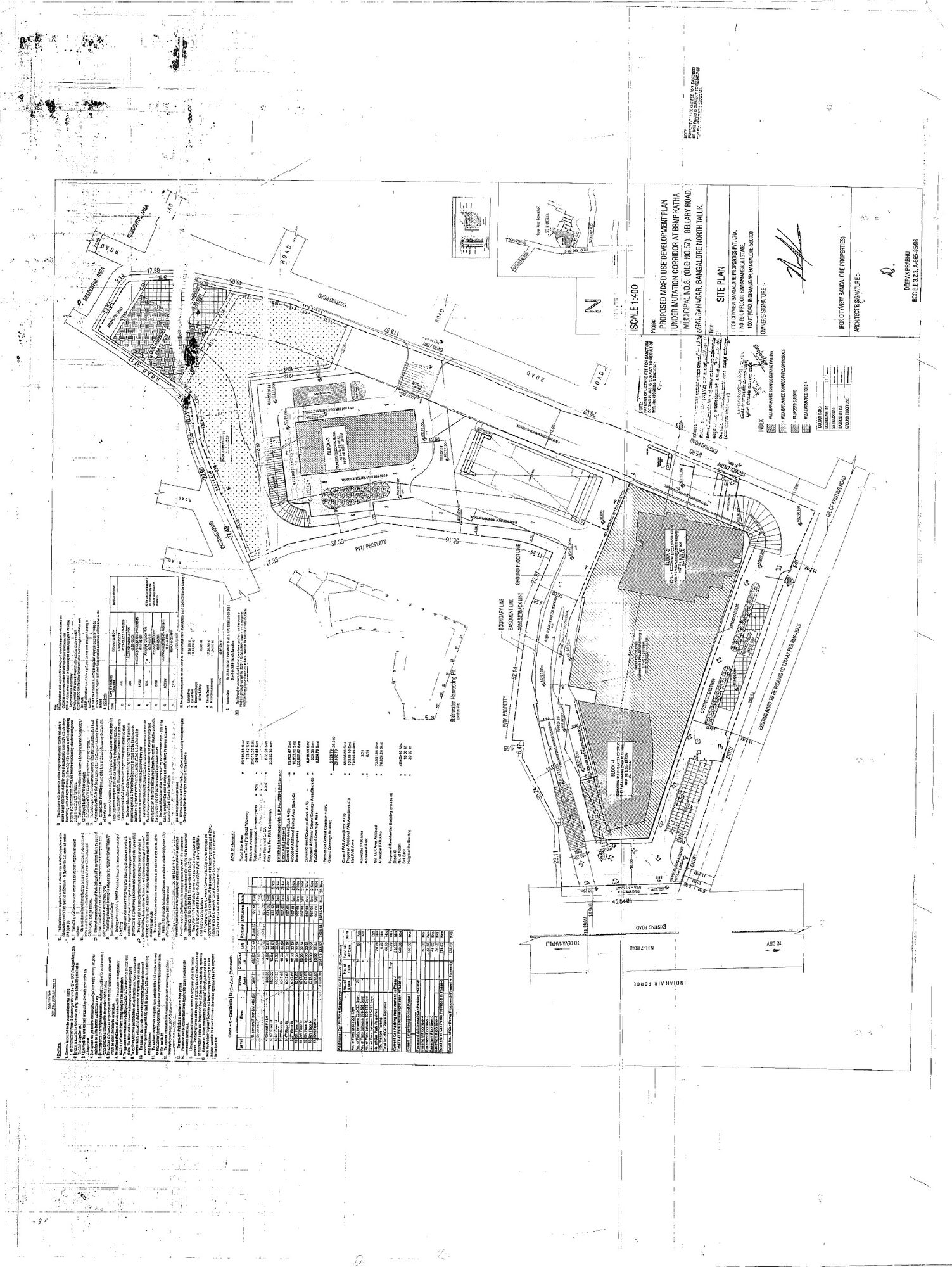 Four Seasons Private Residences — Approved layout plan (as filed with K-RERA, sheet 1) — Embassy ONE