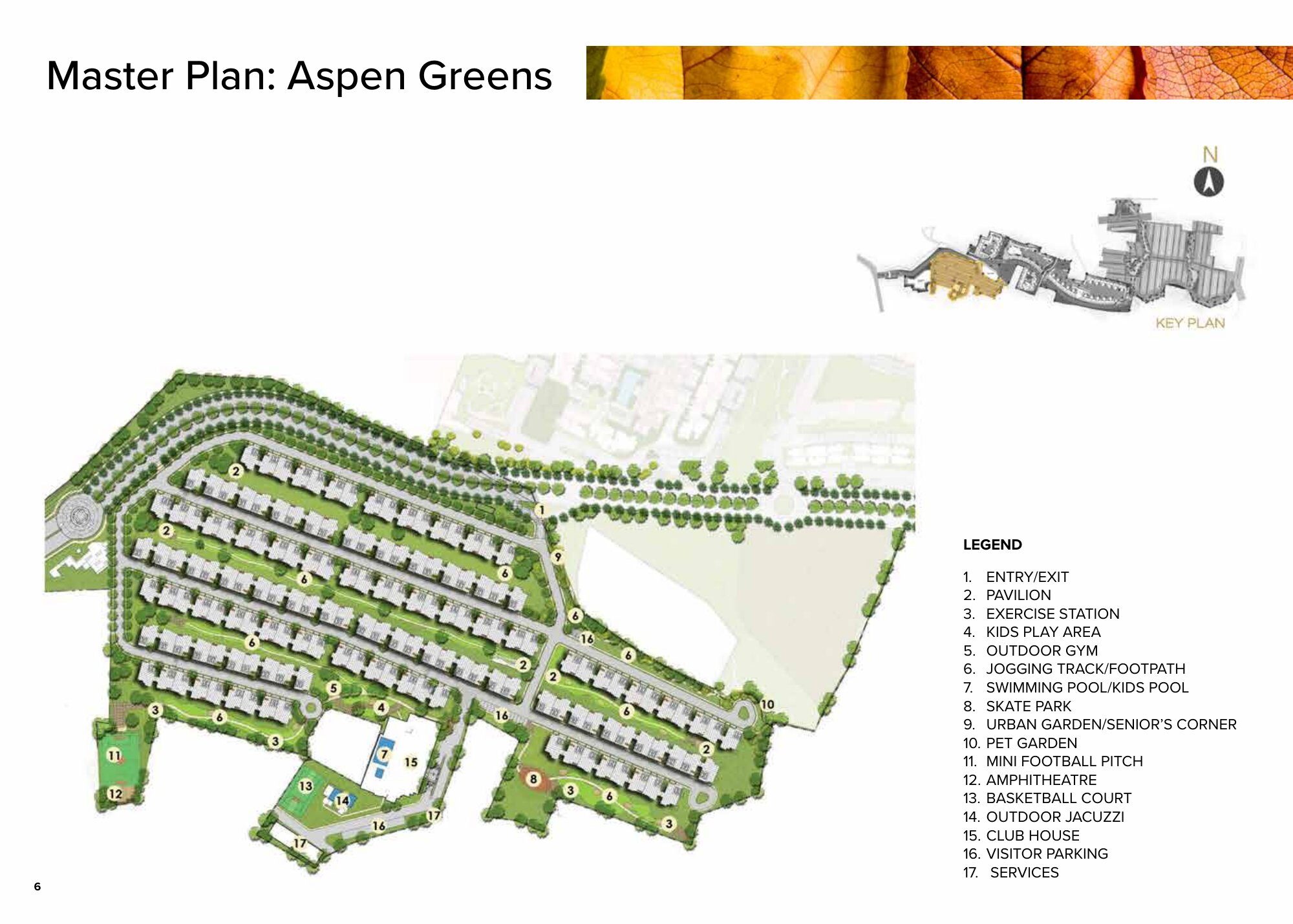 Aspen Greens @ The Prestige City — Master plan (from filed brochure)