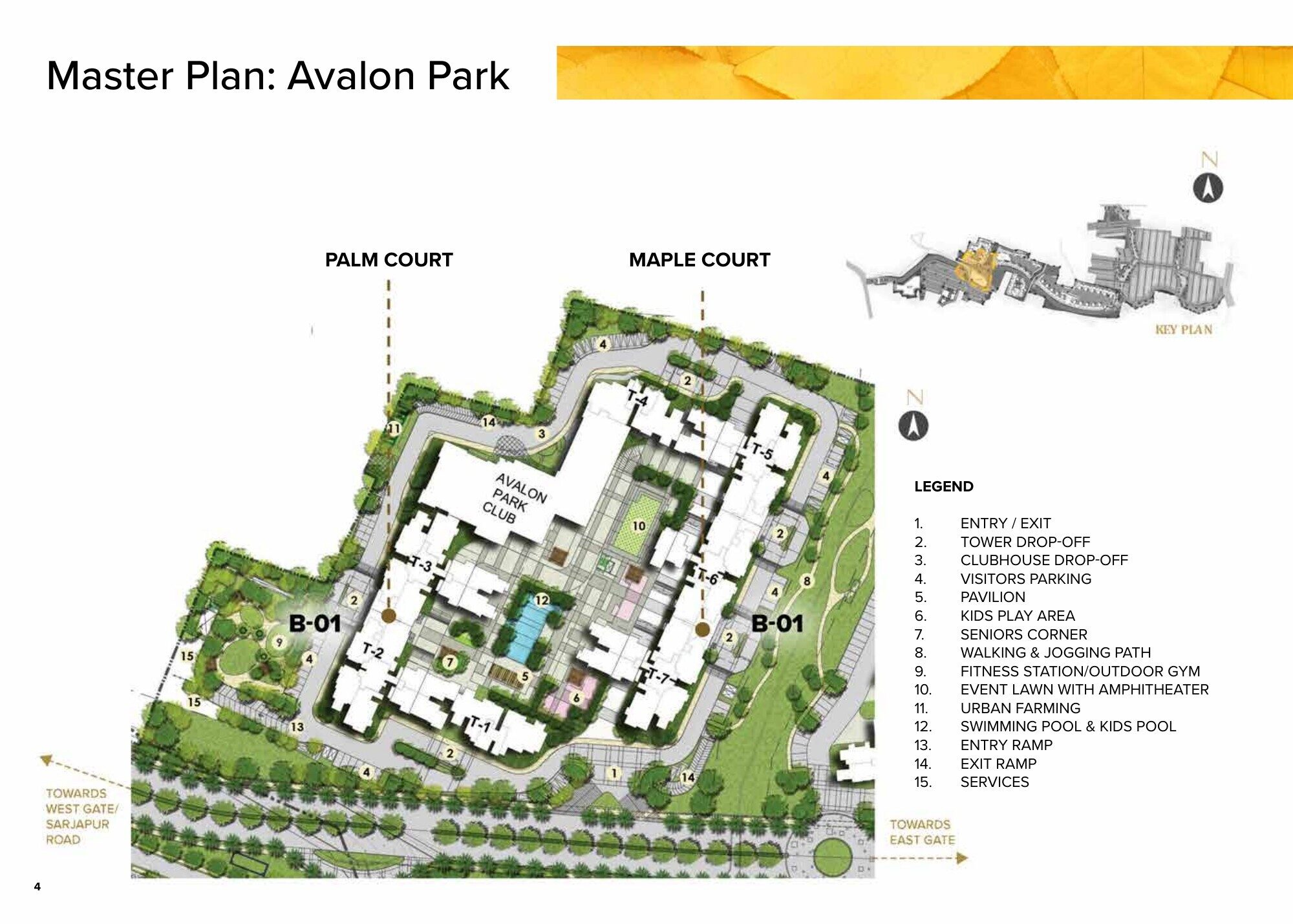 Avalon Park @ The Prestige City — Master plan (from filed brochure)