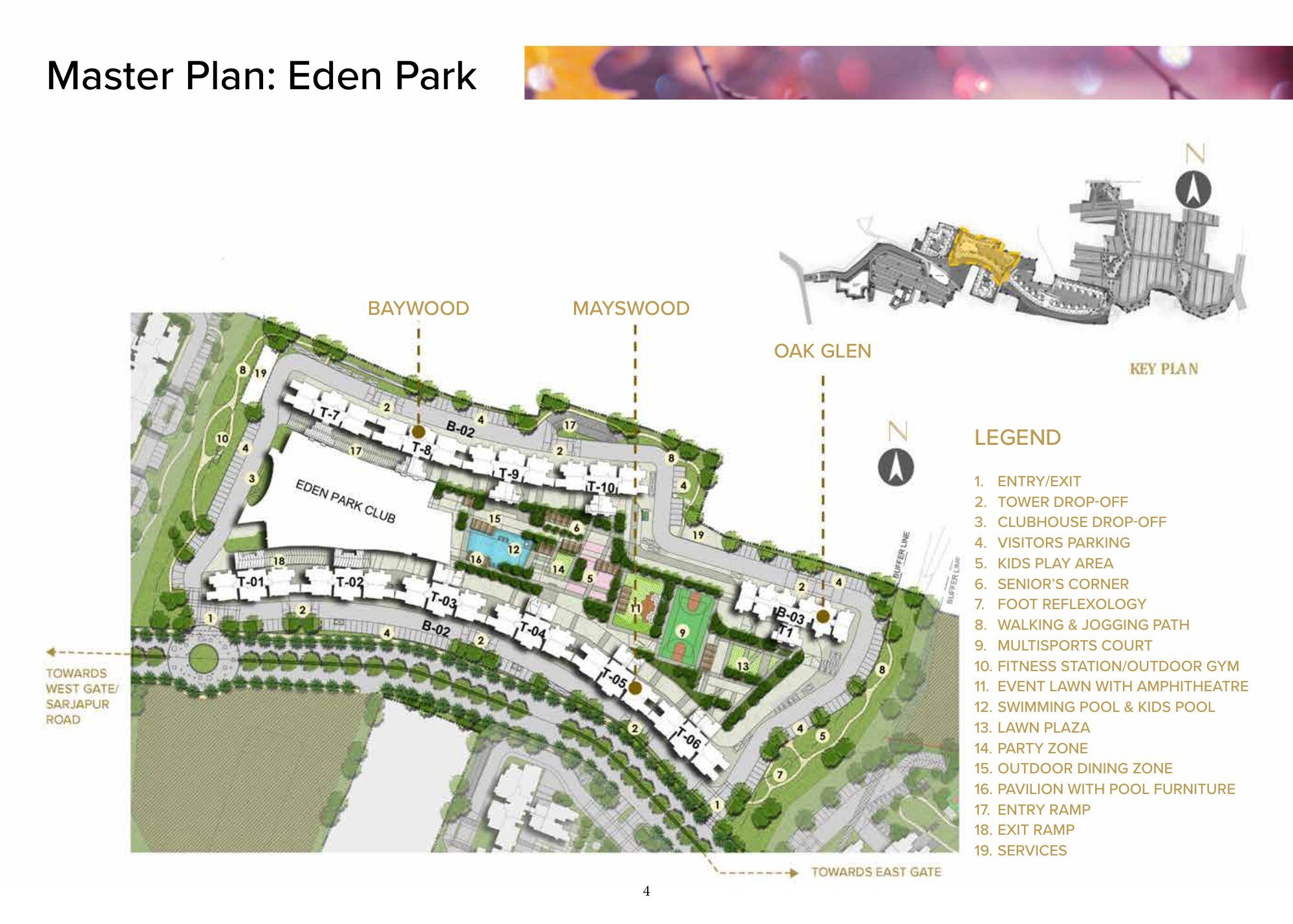 Eden Park @ The Prestige City — Master plan (from filed brochure)