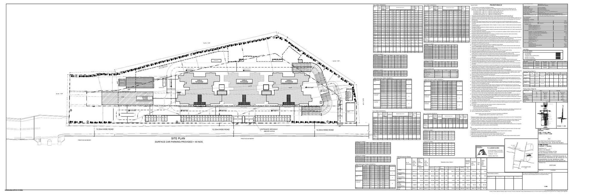 Prestige Elm Park — Approved Layout Plan (as filed with K-RERA, sheet 1)