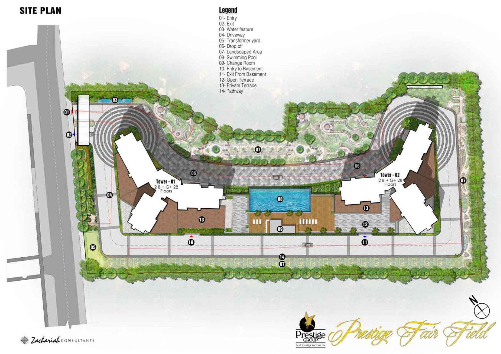 Prestige Fairfield — Master plan (from filed brochure)