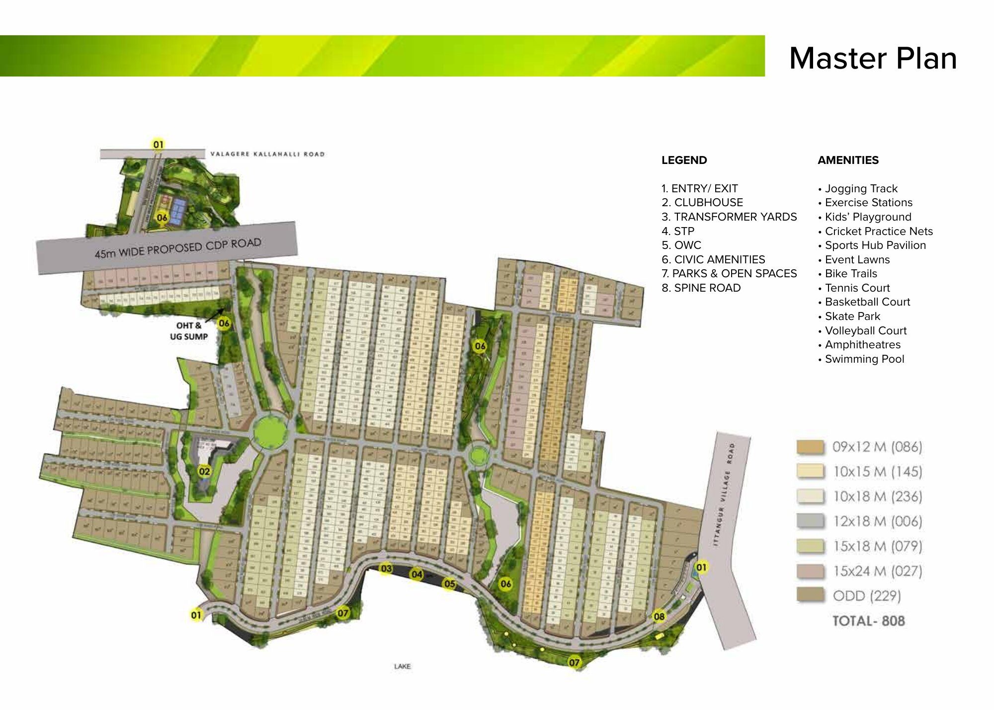 Prestige Great Acres @ The Prestige City — Master plan (from filed brochure)