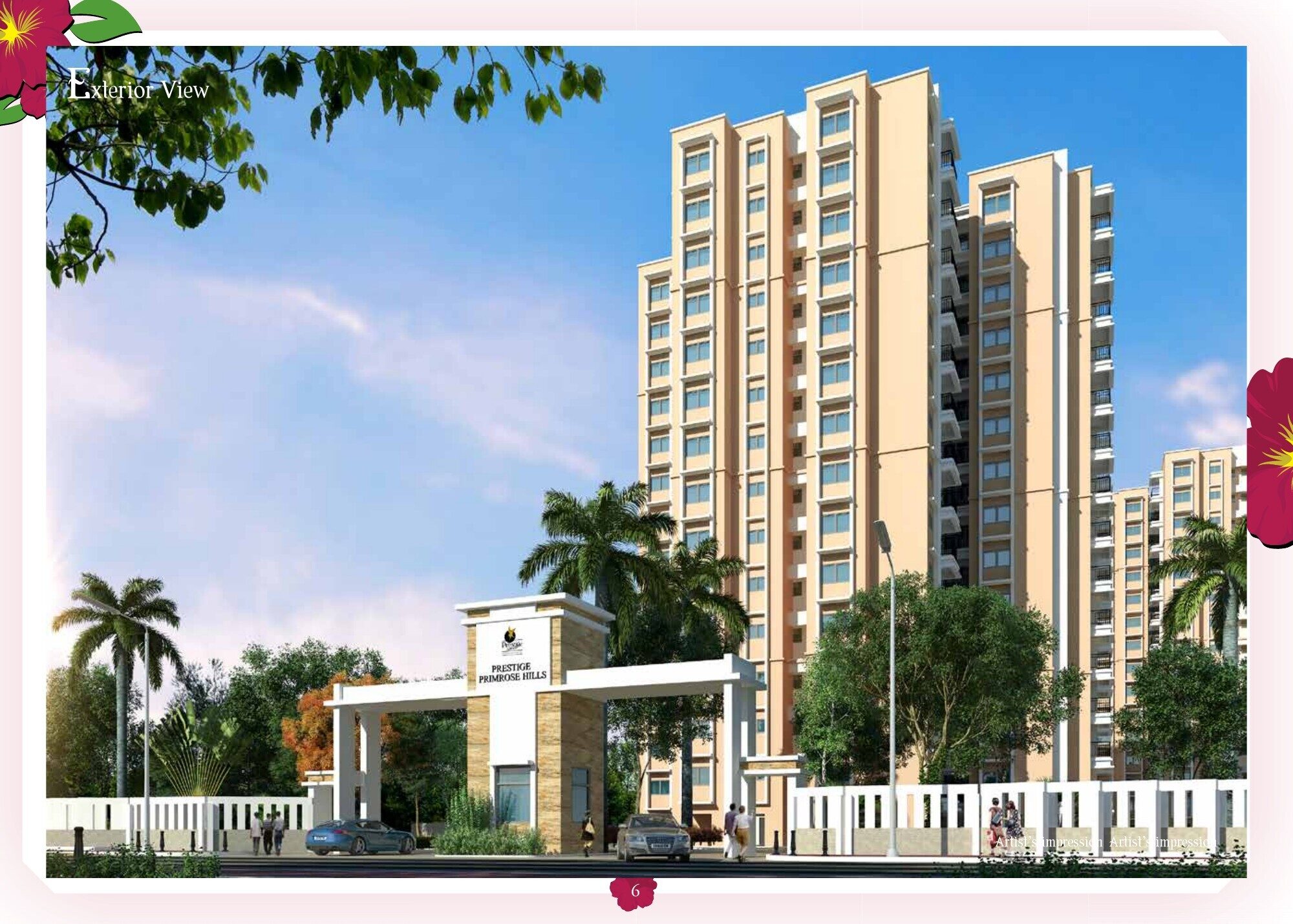 Prestige Primrose Hills — artist's impression (brochure filed with K-RERA, p.4)