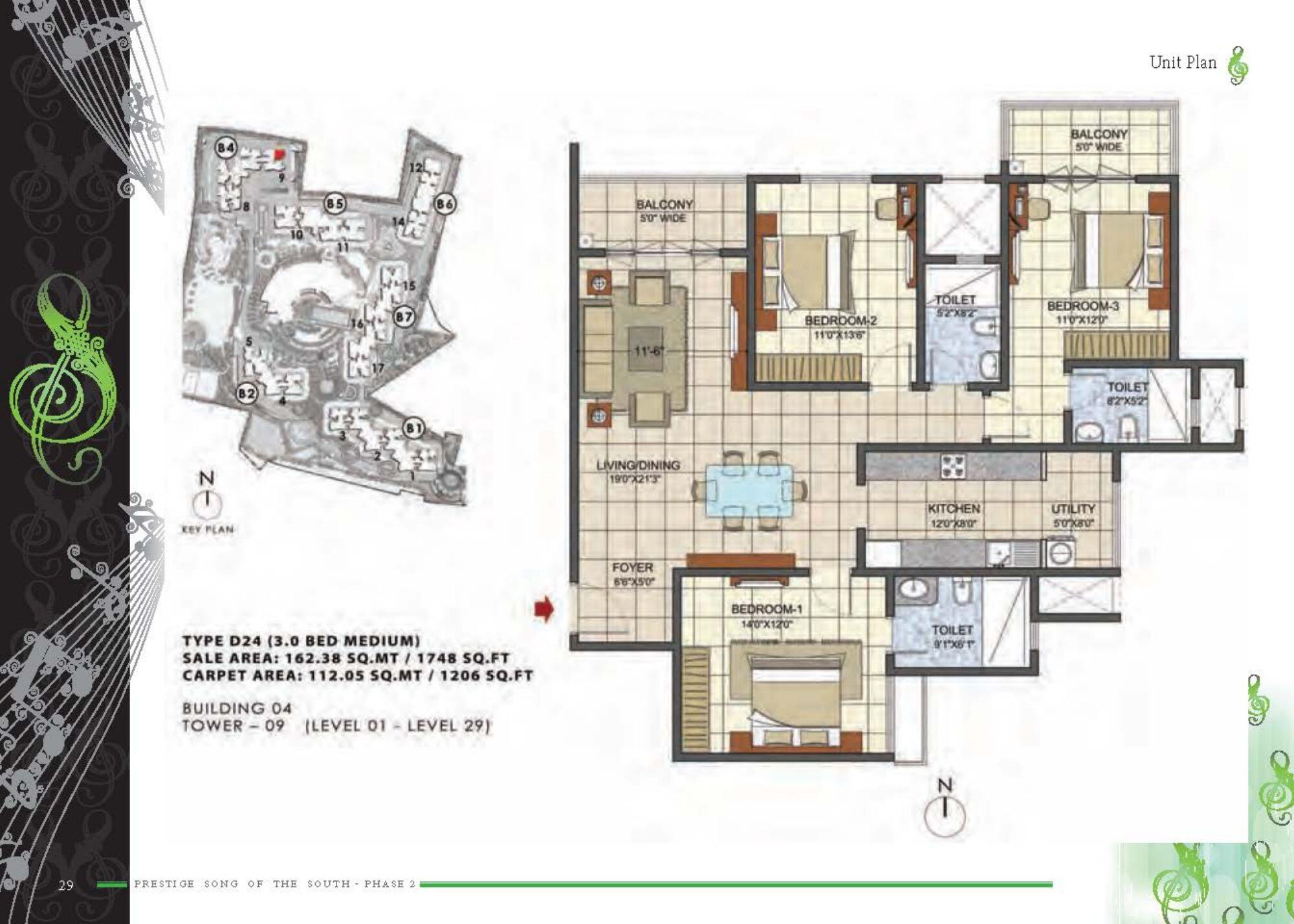 Prestige Song of the South — Type D24 — Saleable 1,748 sq ft, carpet 1,206 sq ft (p.26)