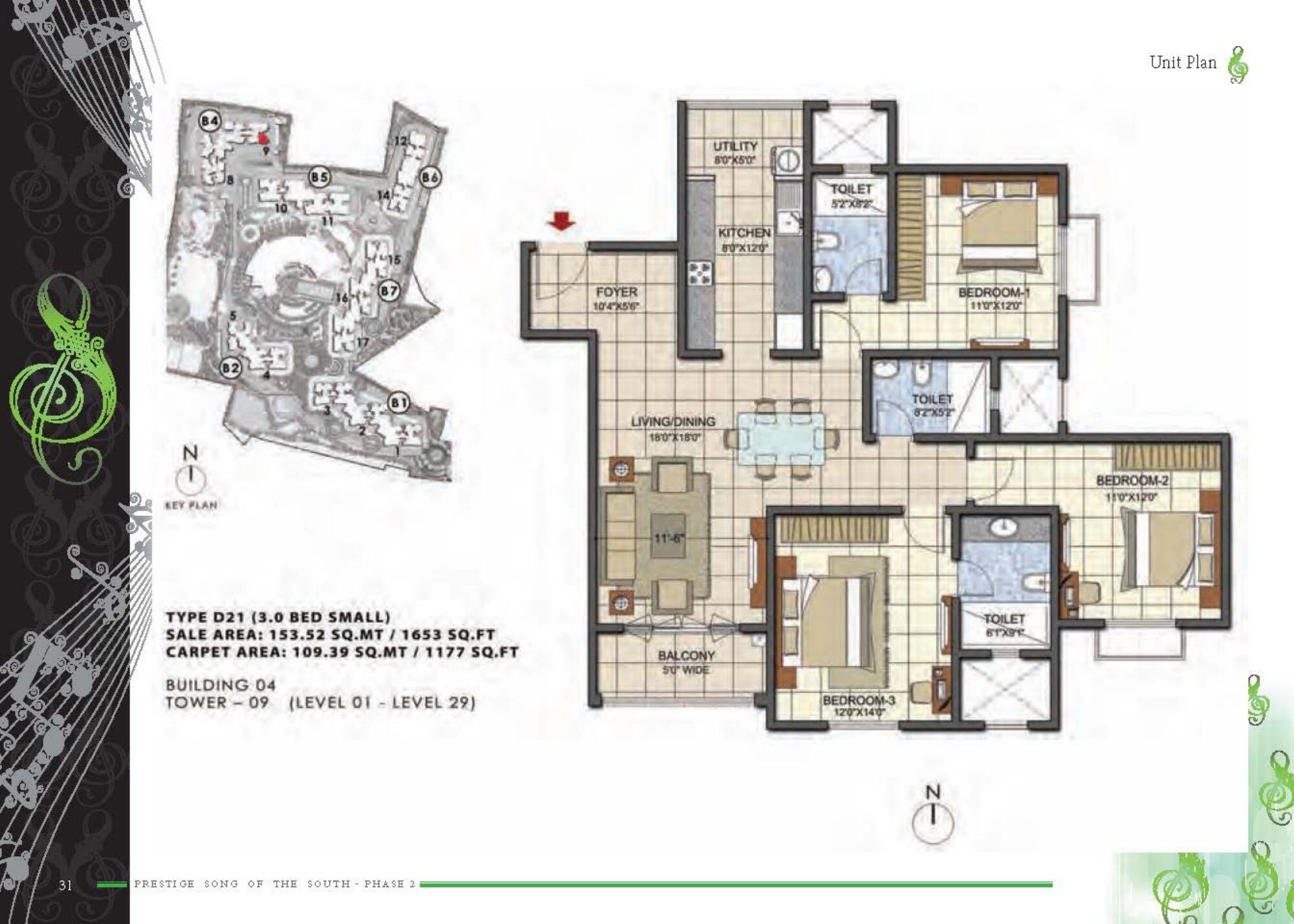 Prestige Song of the South — Type D21 — Saleable 1,653 sq ft, carpet 1,177 sq ft (p.28)