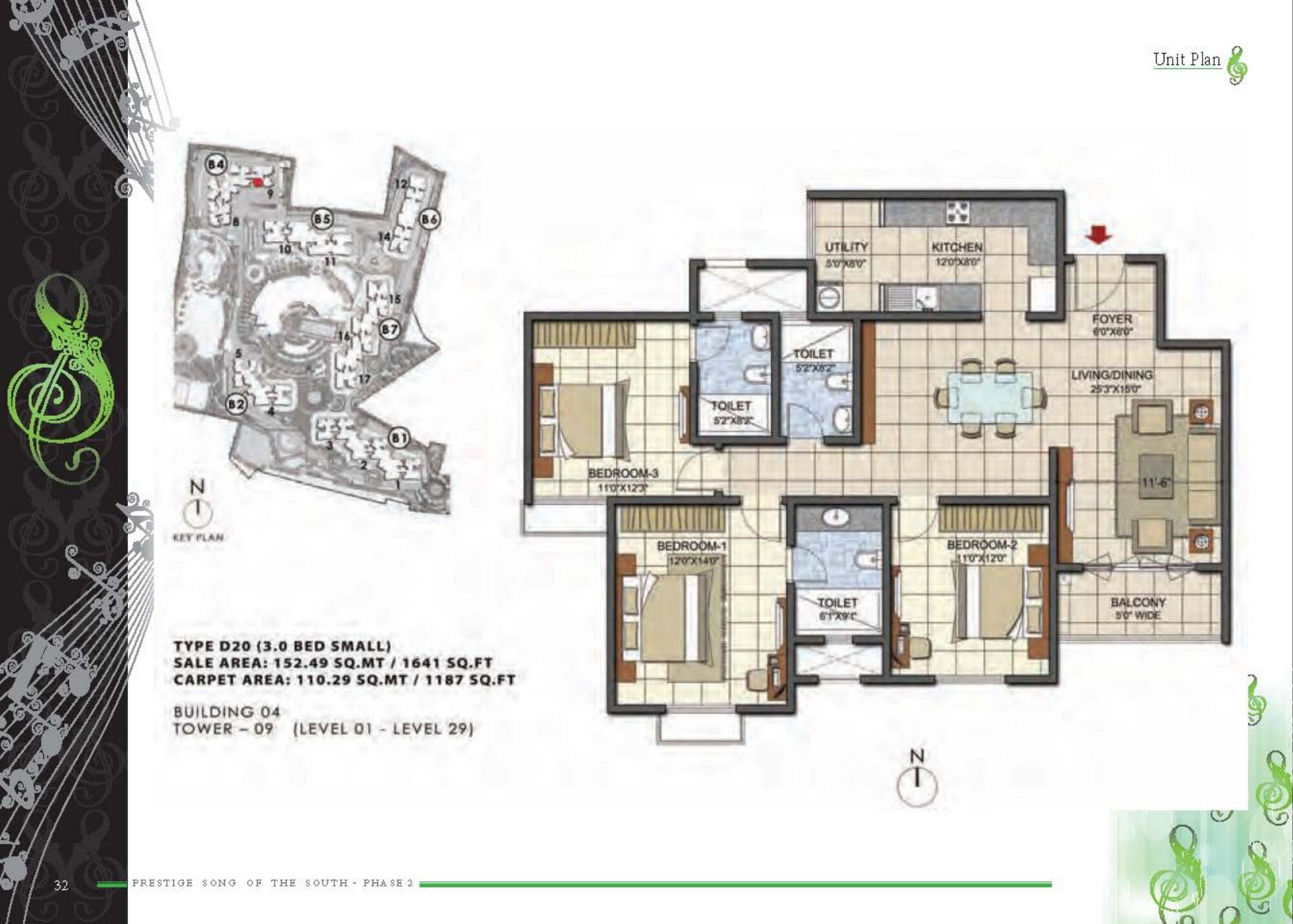 Prestige Song of the South — Type D20 — Saleable 1,641 sq ft, carpet 1,187 sq ft (p.29)