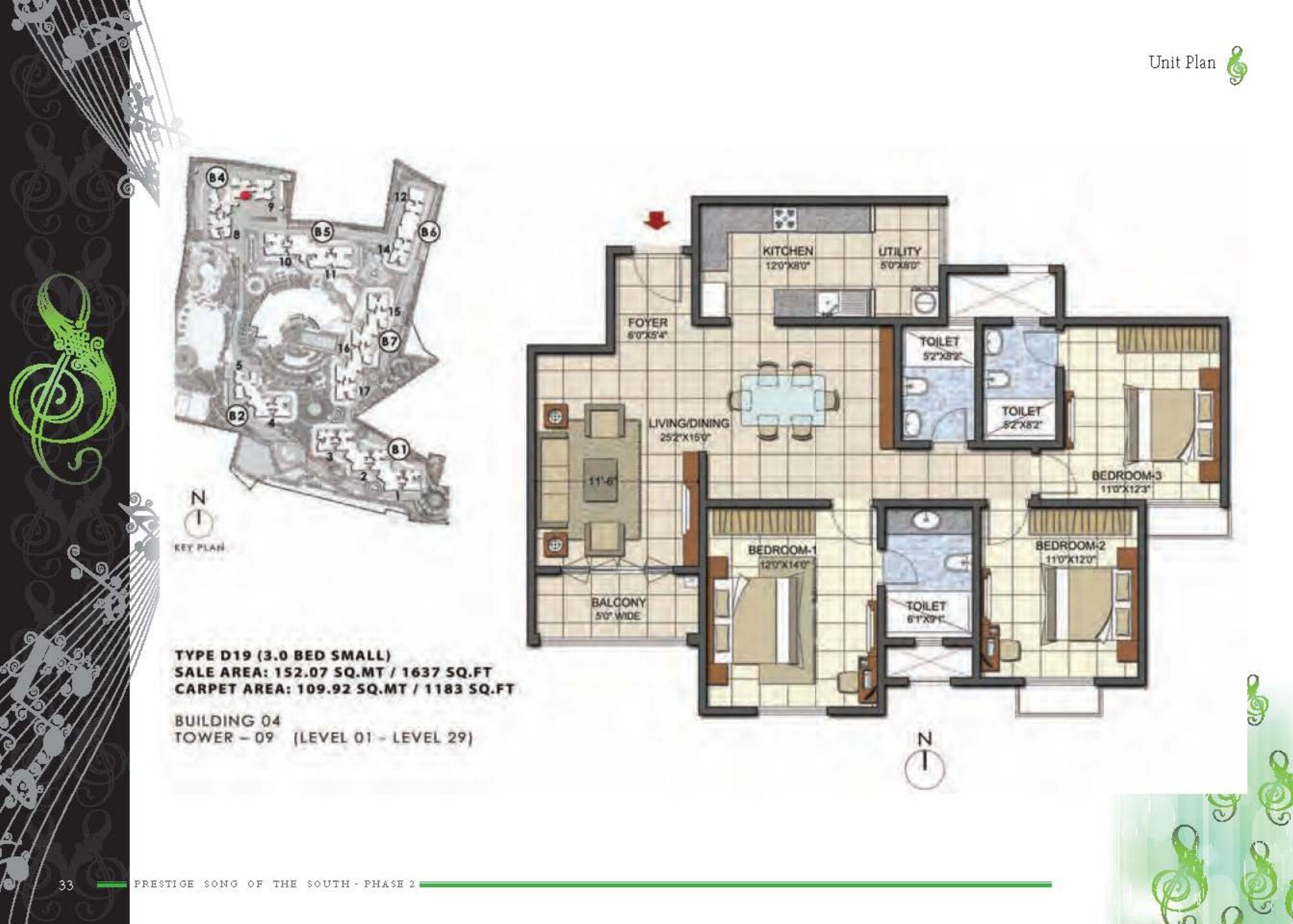 Prestige Song of the South — Type D19 — Saleable 1,637 sq ft, carpet 1,183 sq ft (p.30)