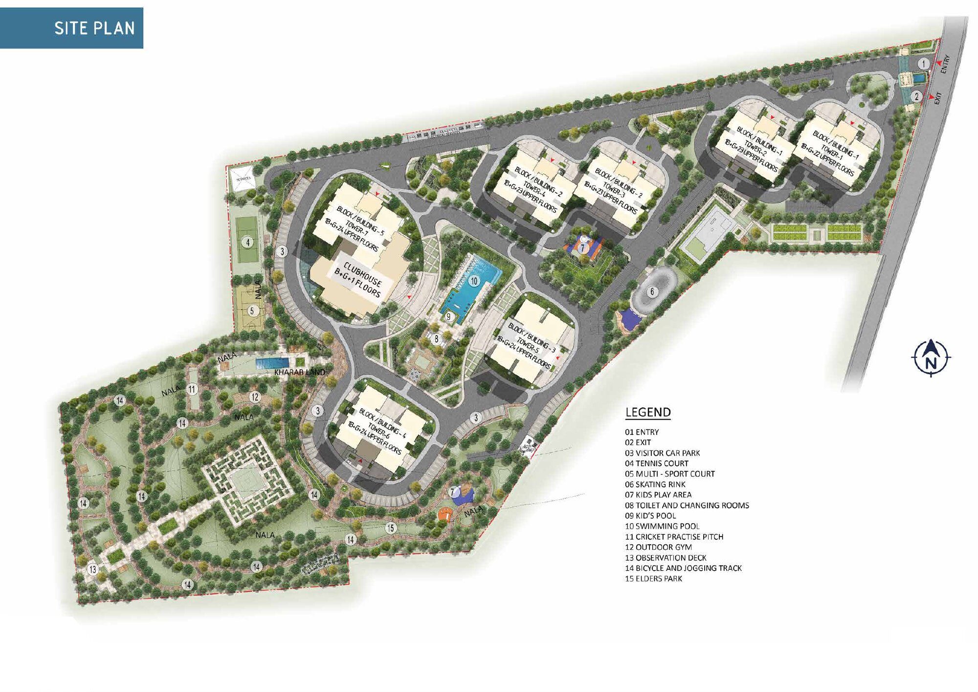 Prestige Waterford — Master plan (from filed brochure)