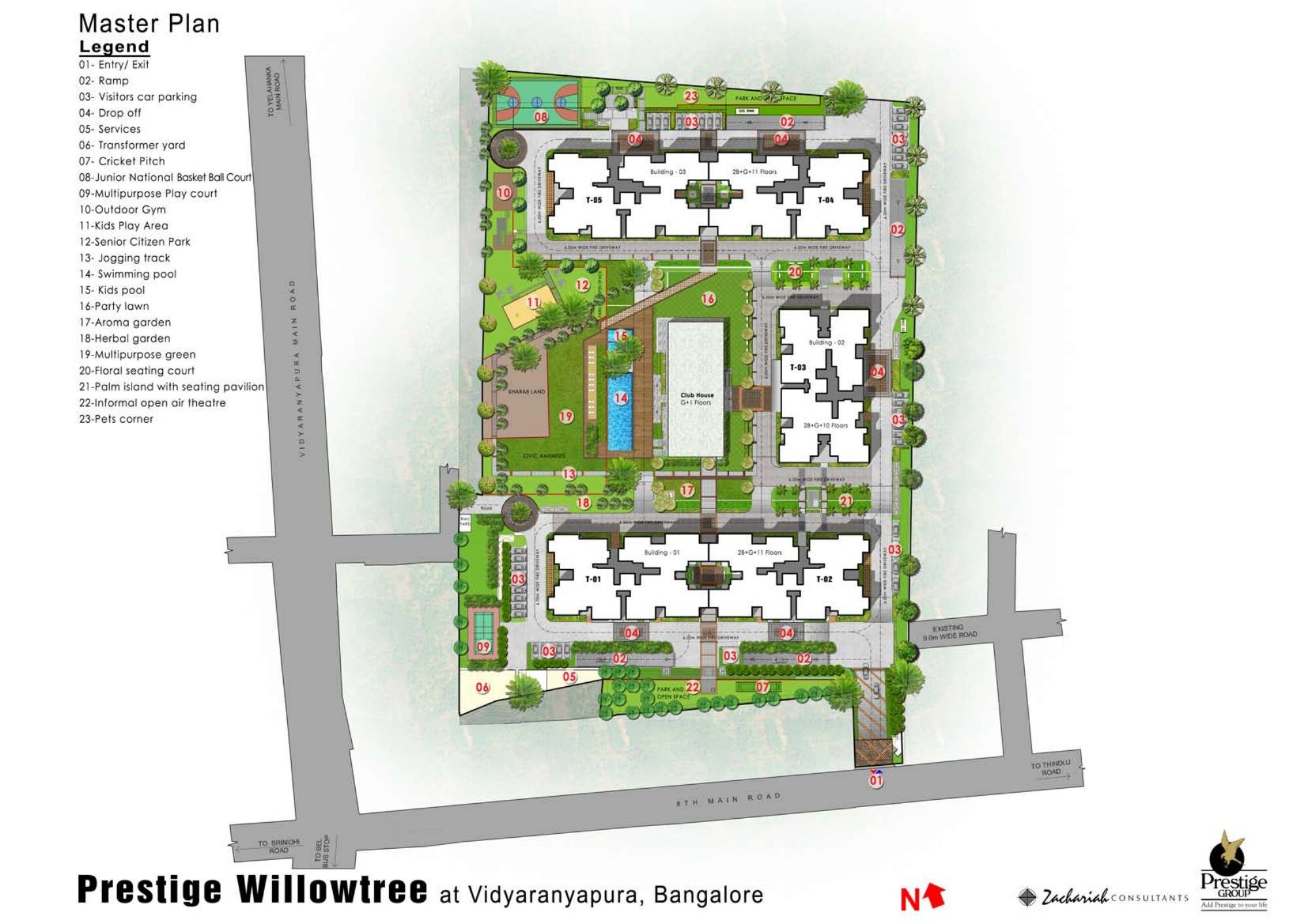 Prestige Willow Tree — Master plan (from filed brochure)