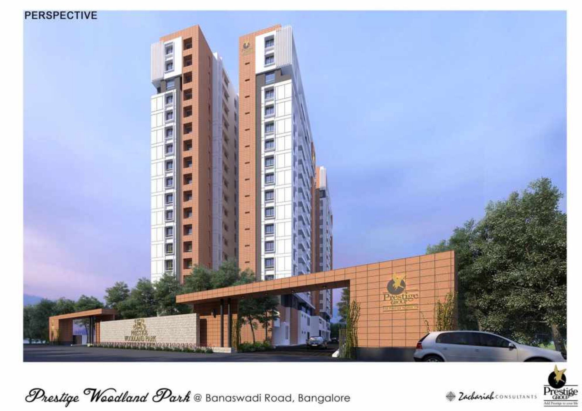 Prestige Woodland Park — artist's impression (brochure filed with K-RERA, p.34)