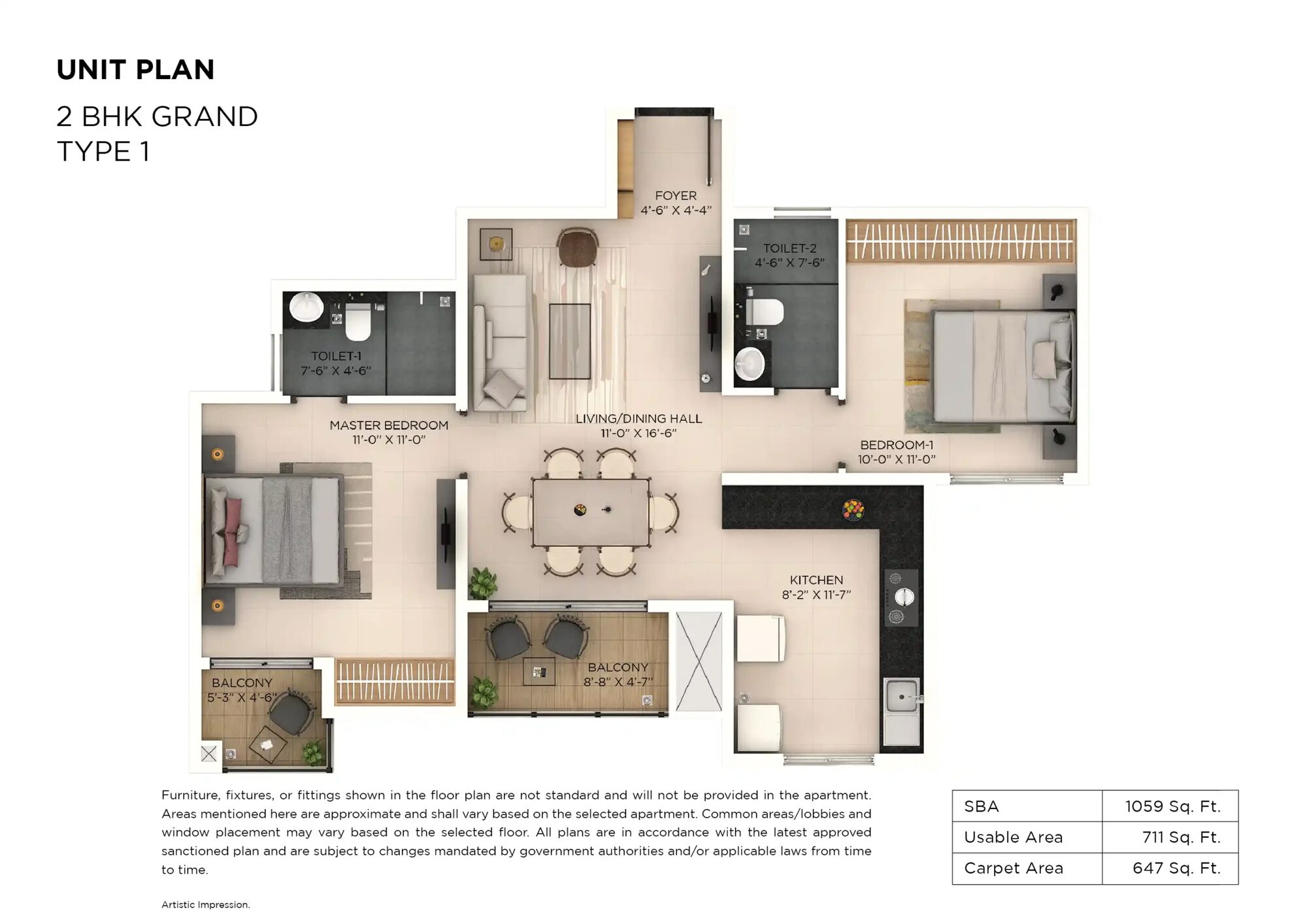Provident Botanico — 2 bhk G type1