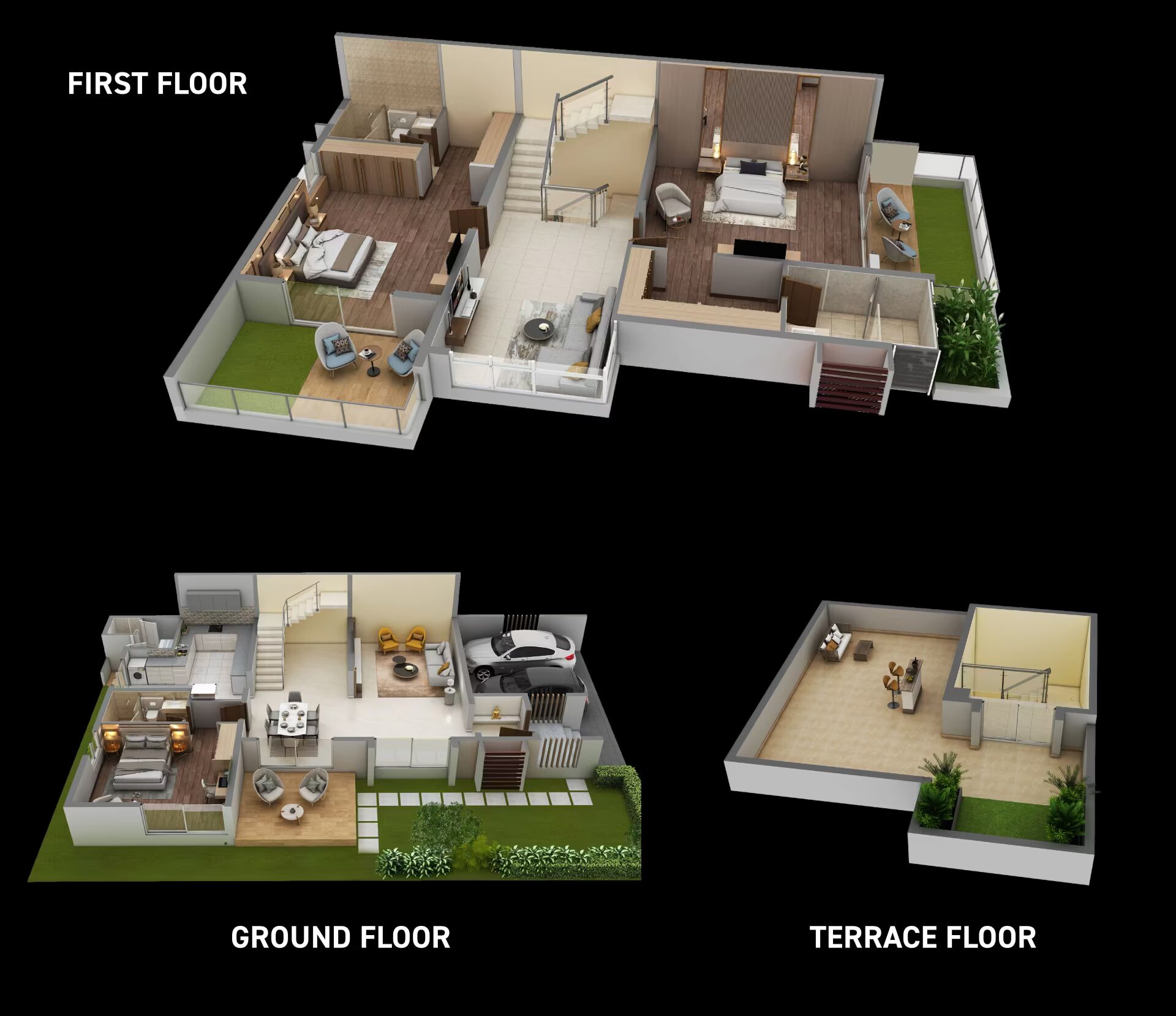 Purva Symphony — 3 BHK Typical Unit Plan