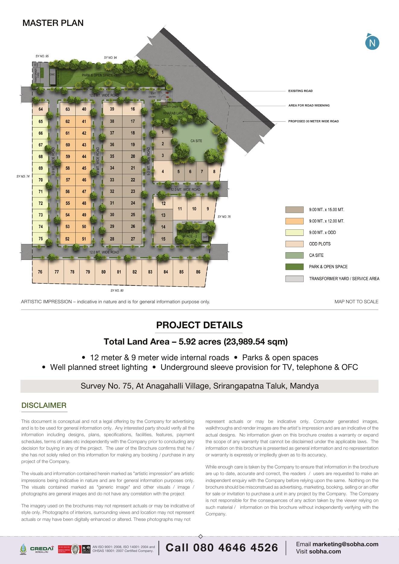Sobha Meadows — Master plan (brochure filed with K-RERA) — PRM/KA/RERA/1267/374/PR/180521/001788
