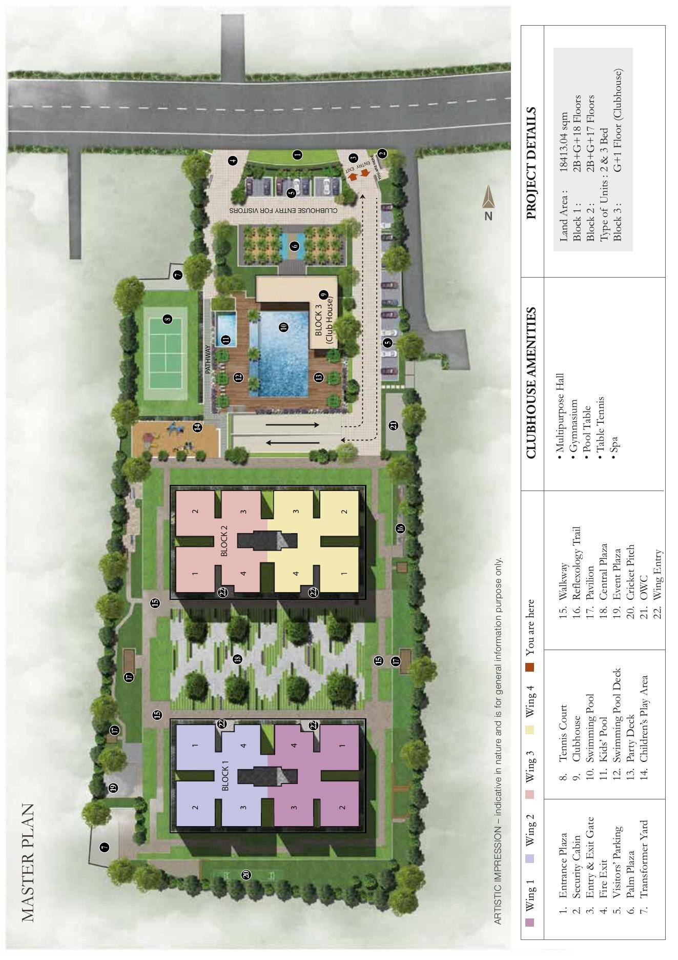 SOBHA PALM COURT — Master plan (brochure filed with K-RERA) — PRM/KA/RERA/1251/309/PR/170915/000164
